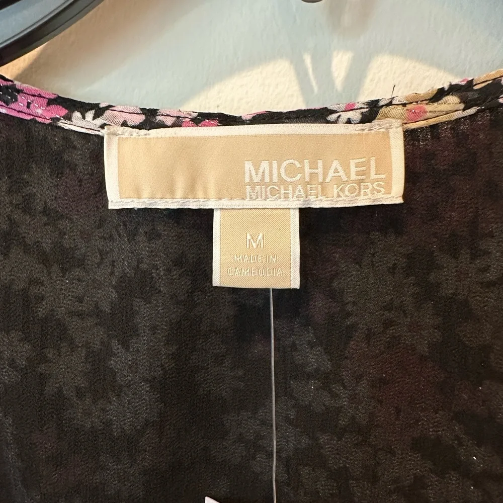 Michael Kors Black and Pink Floral Dress - Picture 2 of 5